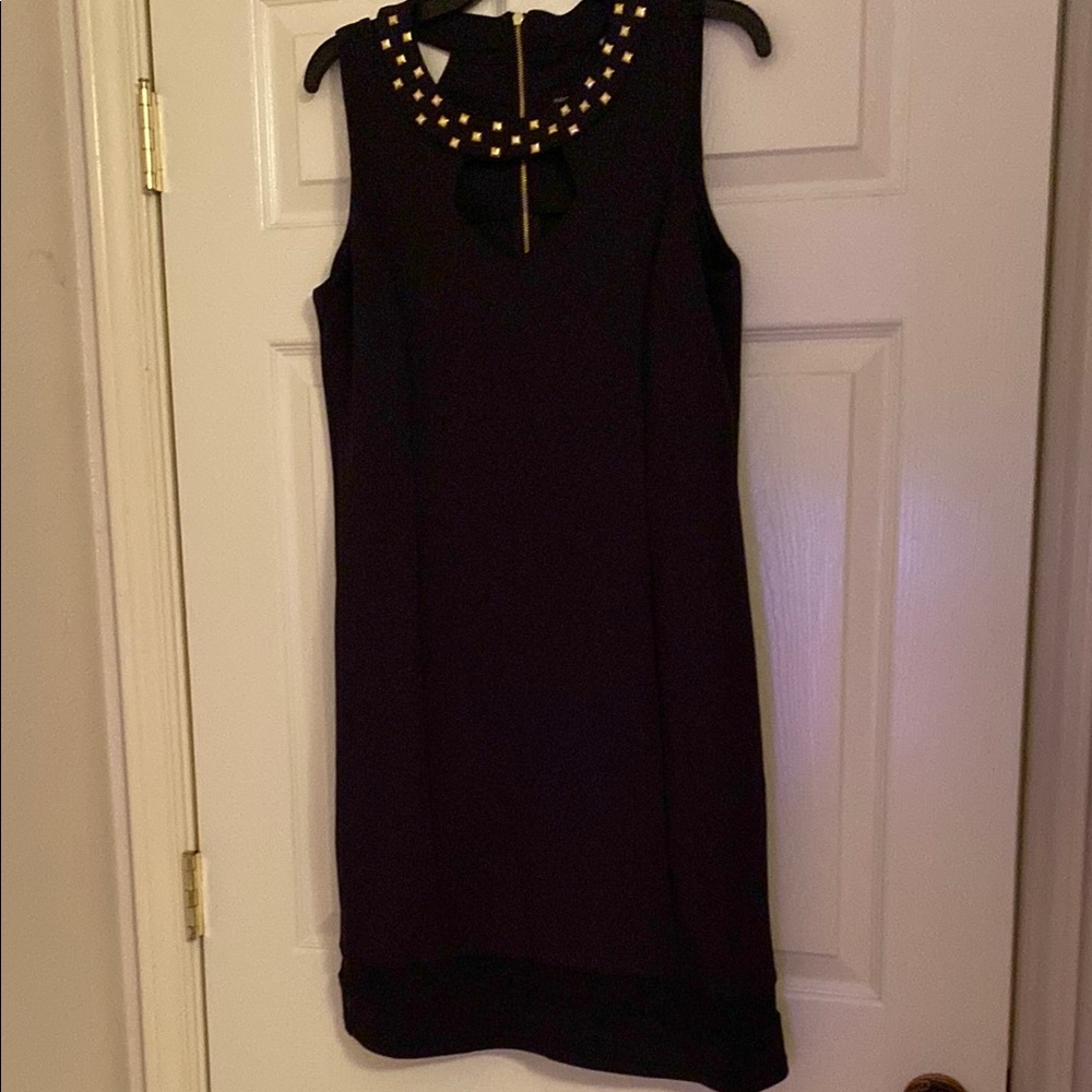 Black Embellished Sleeveless Mini Cocktail Dress